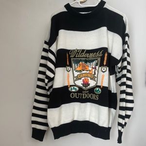 Knitted 'Wilderness' crest sweater